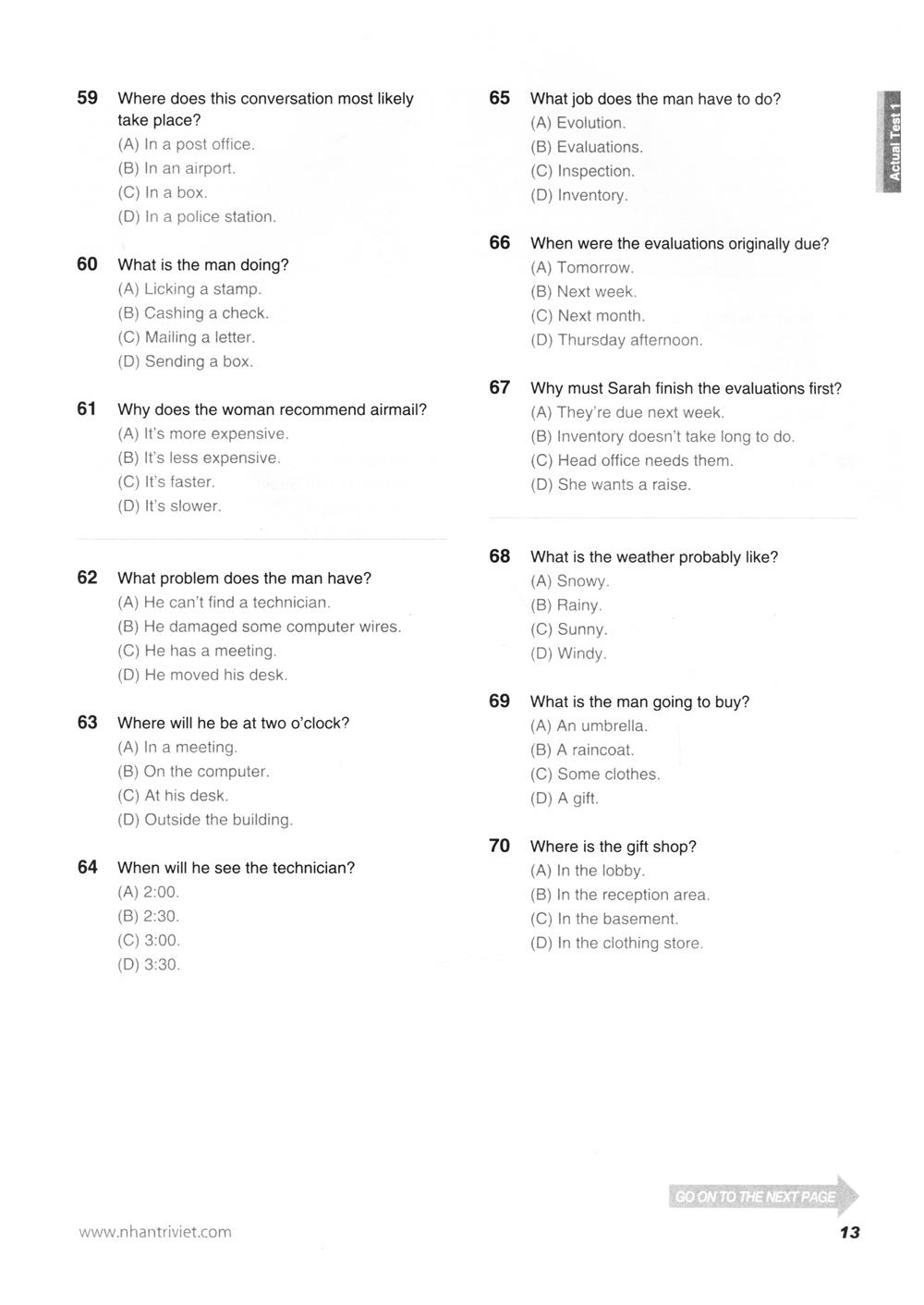 New TOEIC Actual Test Part 3,4 (Kèm CD)