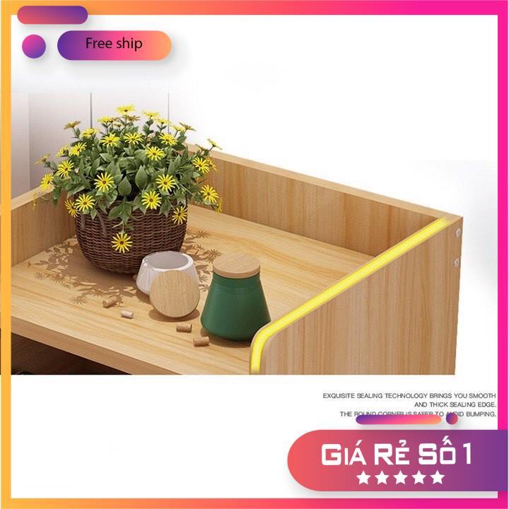 Tủ, Kệ Để Đầu Giường Vuông Ngăn Kéo Màu Gỗ 40 x 26 x 32.5cm