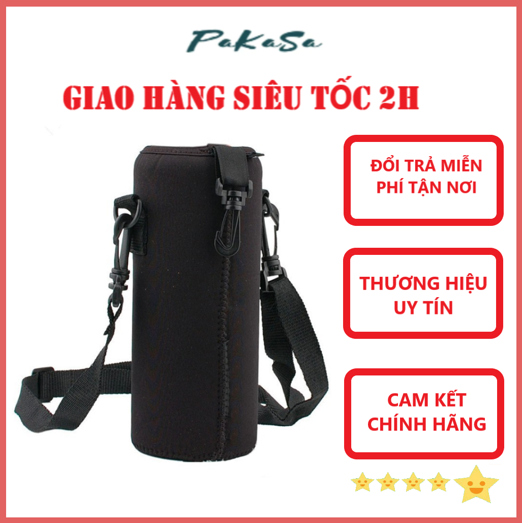 Túi Đựng Bình Nước Giữ Nhiệt Chống Va Đập Nhiều Cỡ PaKaSa - Hàng Chính Hãng ( Giao màu , họa tiết ngẫu nhiên)