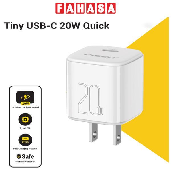 Sạc Nhanh Pisen Quick - Mr White Tiny USB-C 20W