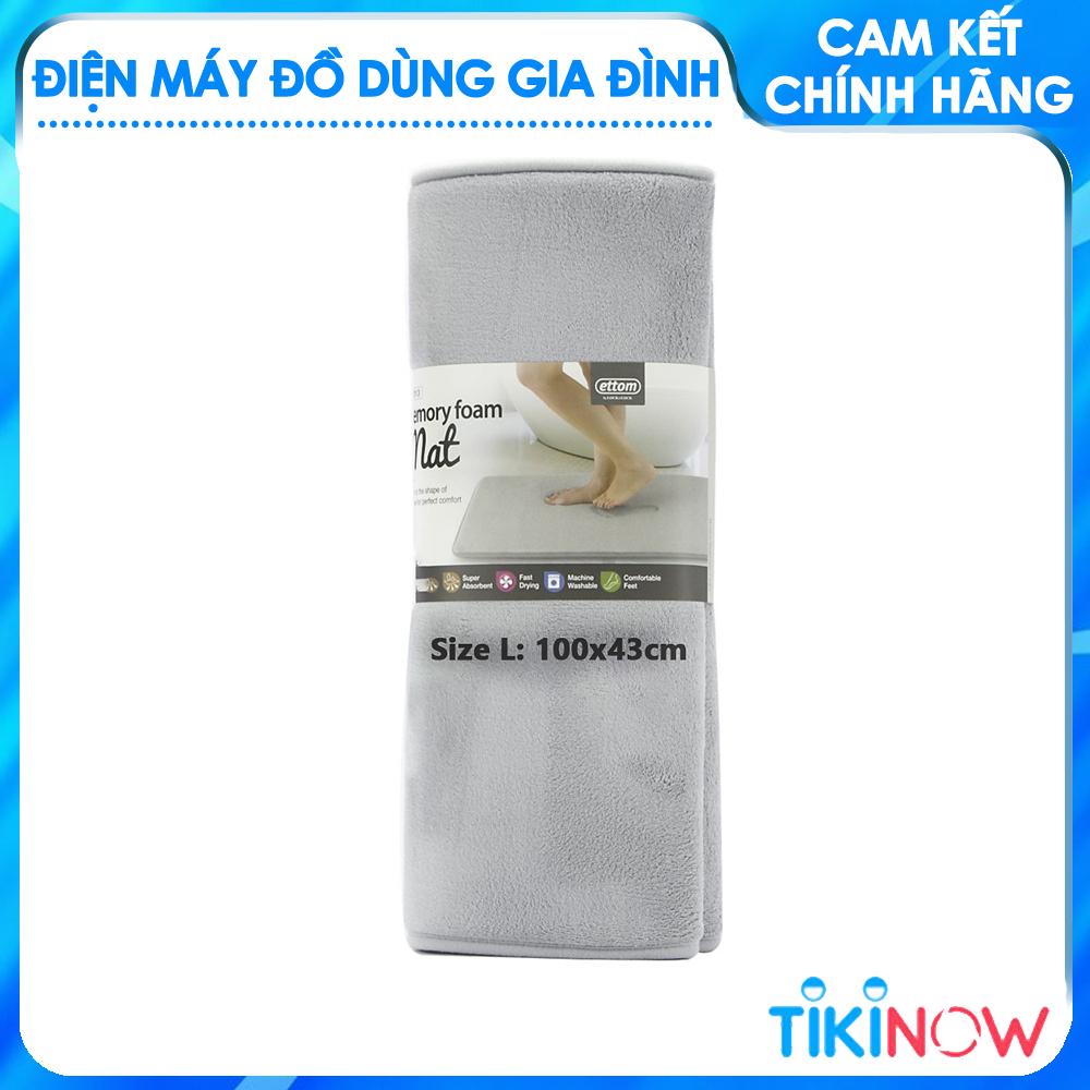 Thảm Chùi Chân Lock&amp;Lock Memory Foam Mặt Trơn Kiểu Basic MAT512 MAT513 MAT514 MAT515 - Hàng Chính Hãng