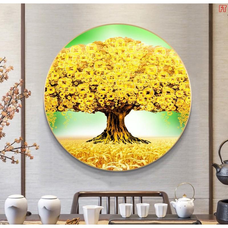 Tranh Tròn tráng gương cao cấp