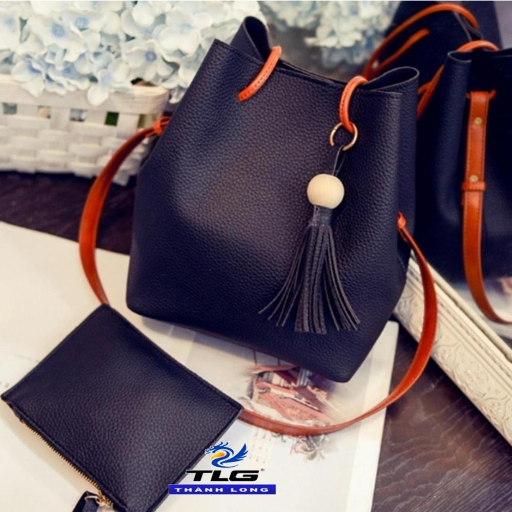 Bộ đôi túi và ví thời trang cao cấp Đồ Da Thành Long TLG 208168 1(đen)