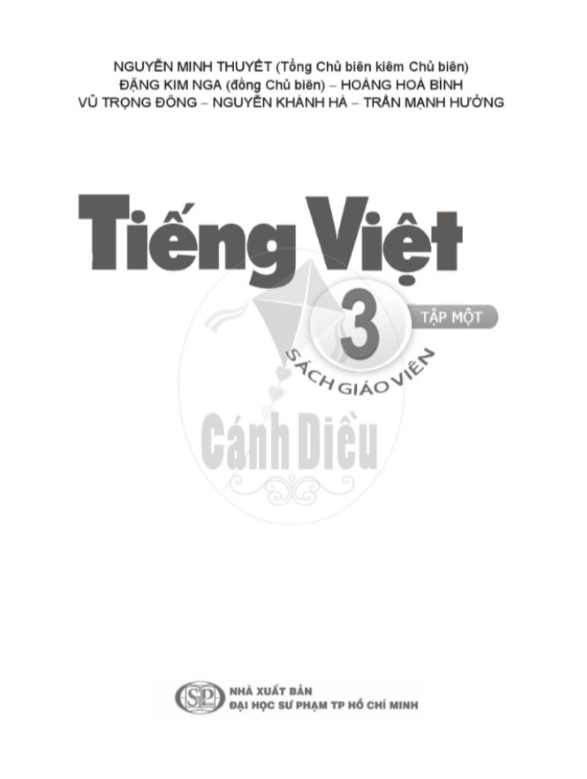 SGV Tiếng Việt Lớp 3 Tập 1 Cánh Diều Dành Cho Giáo Viên