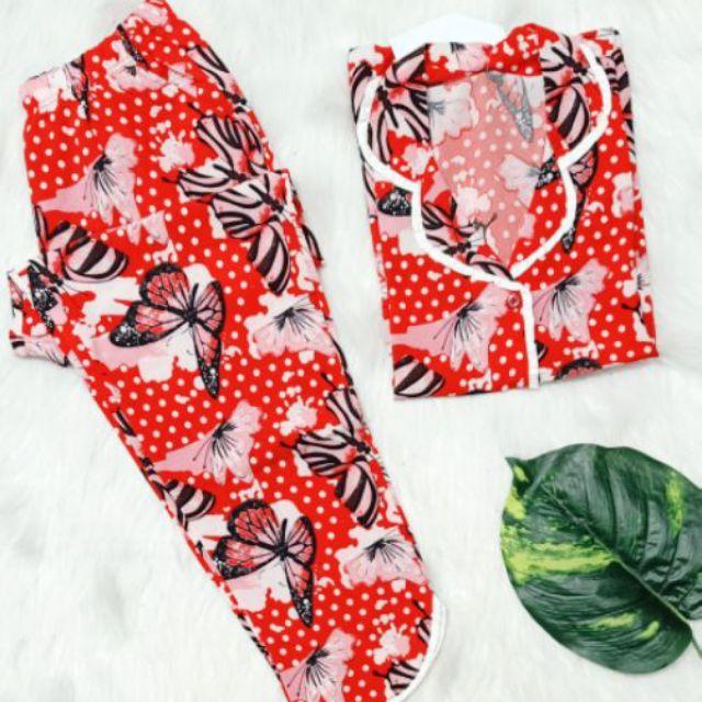 Pijama LỤA HÀN cao cấp - Quần DÀI - có túi - ẢNH THẬT