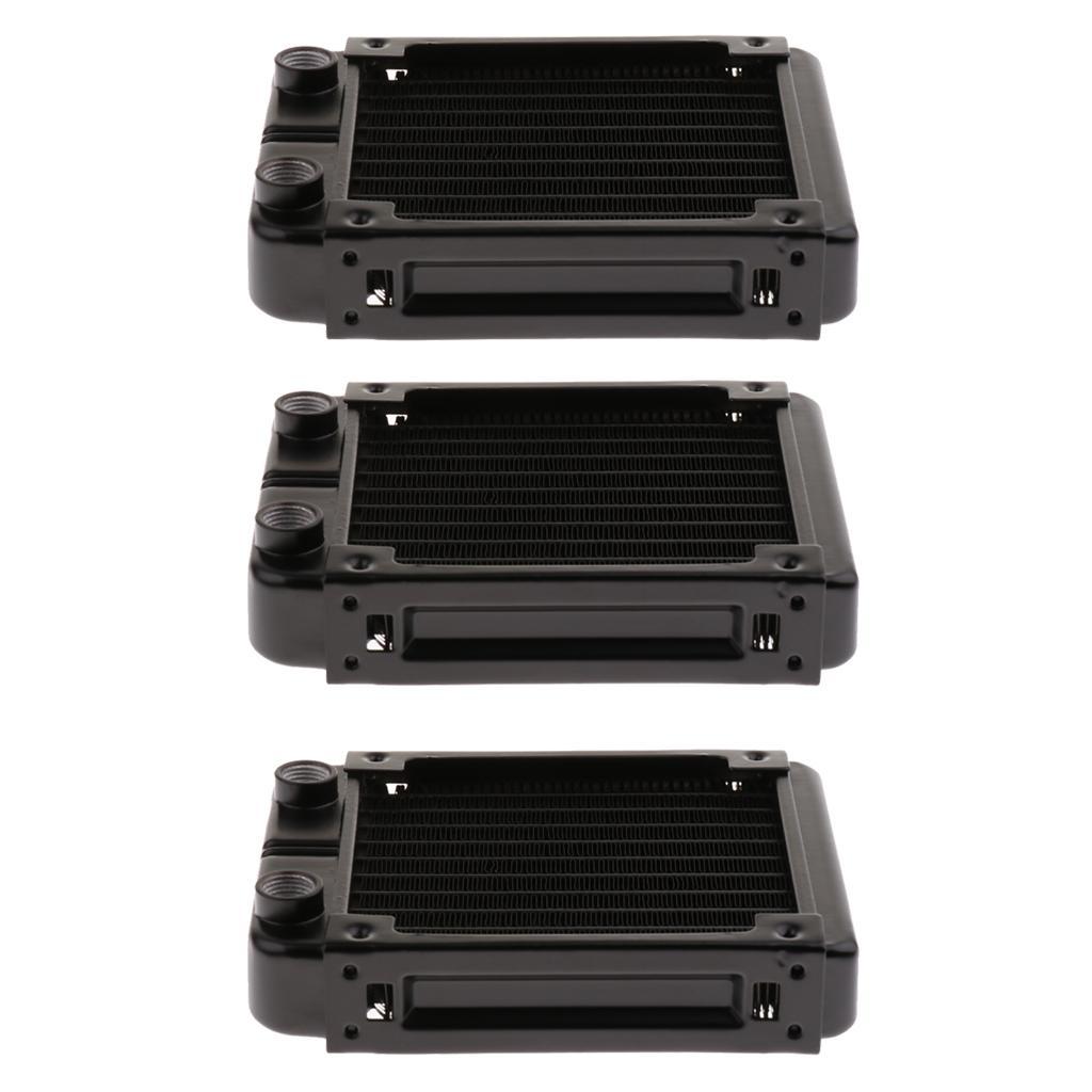 3pcs PC Radiator Water Cooler CPU Heatsink Heat Exchanger Screw 120mm 10Pipe