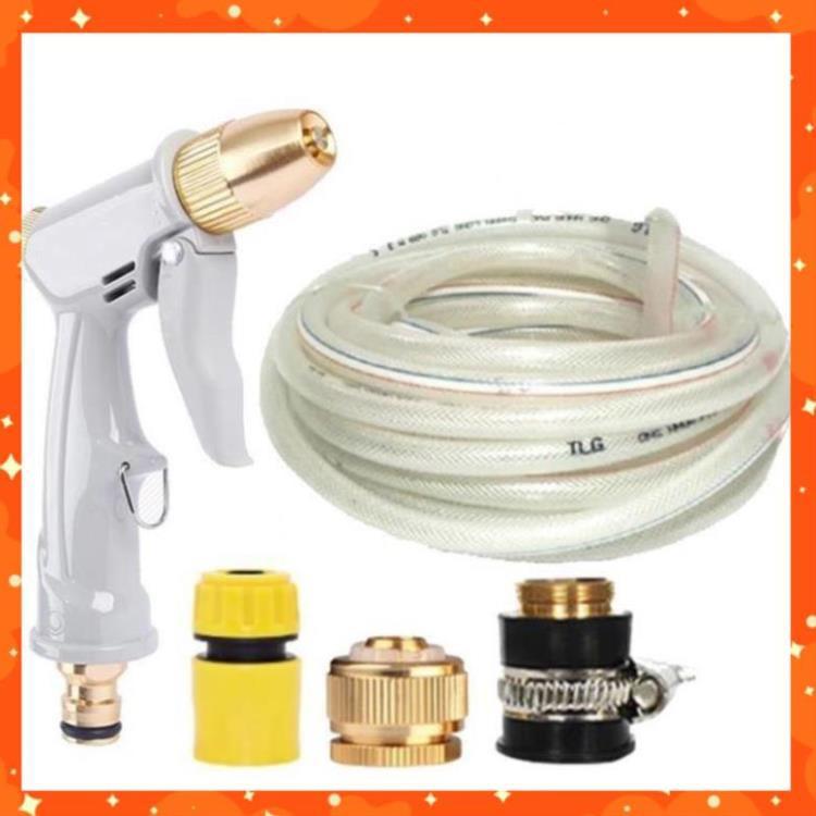 Bộ dây vòi xịt nước tưới cây rửa xe,tăng áp 3 lần, loại 3-5m  206846