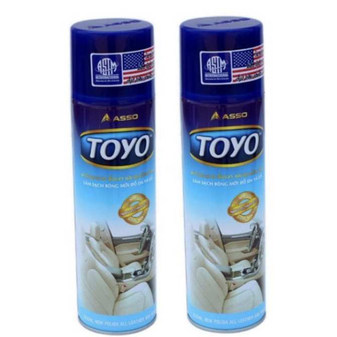 Chai xịt làm bóng đồ da và gỗ TOYO - Tặng móc khóa Eiffel