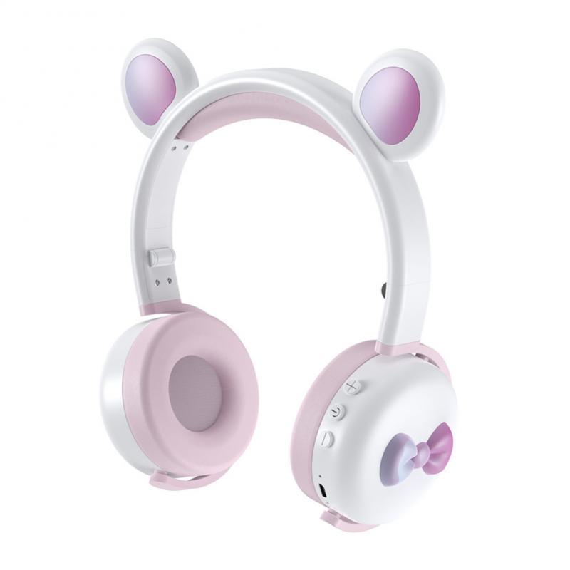 Dạ Quang Tai Nghe Tai Nghe Bluetooth Không Dây-Tai Nghe Tương Thích Tai Mèo Dễ Thương Nhạc Điện Thoại Di Động Máy Tính Có Micro