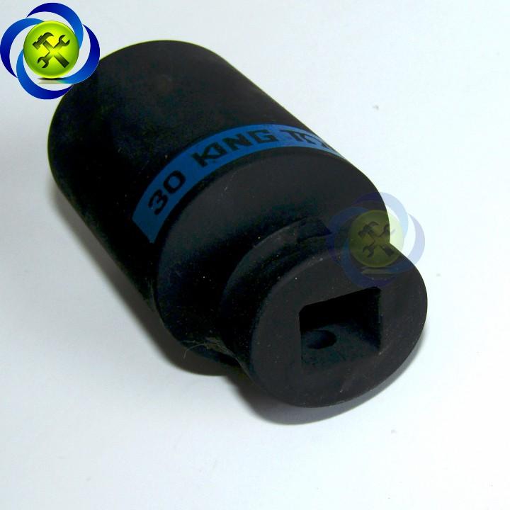 Tuýp đen dài 30mm Kingtony 443530 loại 1/2 6 cạnh dài 80mm