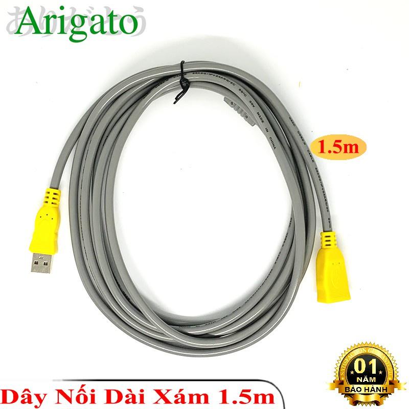 Dây nối dài USB 2.0 1.5m 3m 5m 10m Arigato cáp nối dài chống nhiễu 2 đầu siêu bền