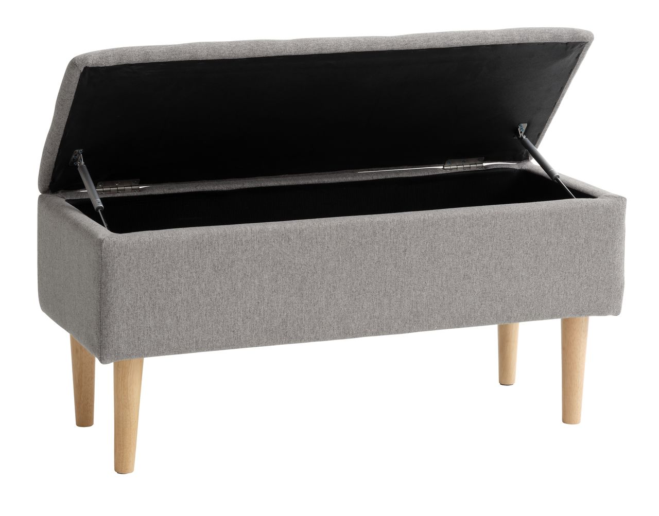 Ghế băng | JYSK Badsted | vải polyester | xám nhạt | R95xS37xC45cm