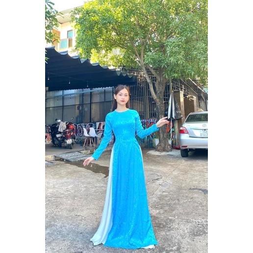 Áo dài gấm kèm quần