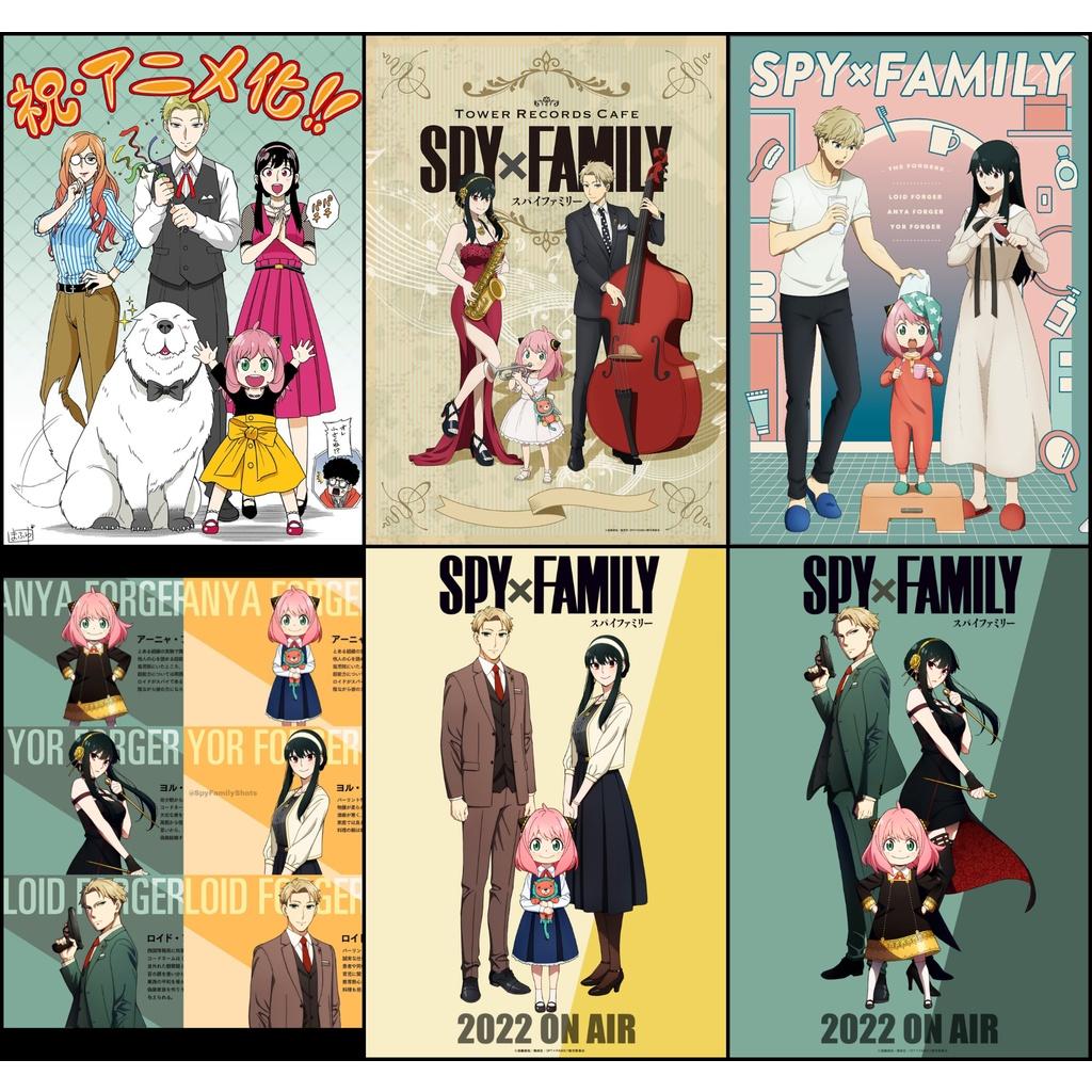 Bộ 6 Poster anime Spy X Family - Gia Đình Điệp Viên (bóc dán) - A3,A4,A5