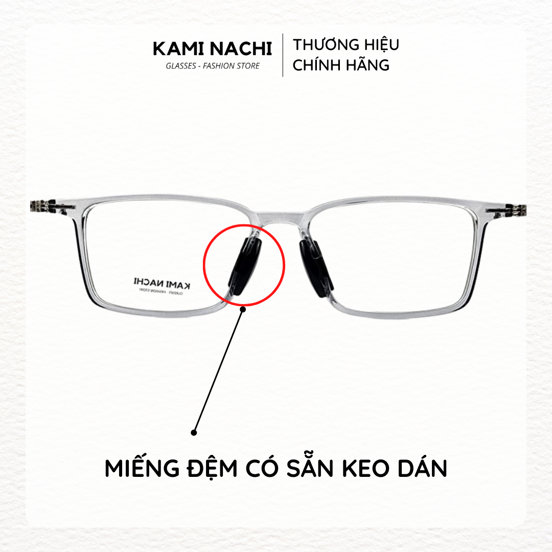 Bộ 2 miếng đệm mũi silicon hình cánh bướm có mặt dán keo cho mắt kính KAMI NACHI