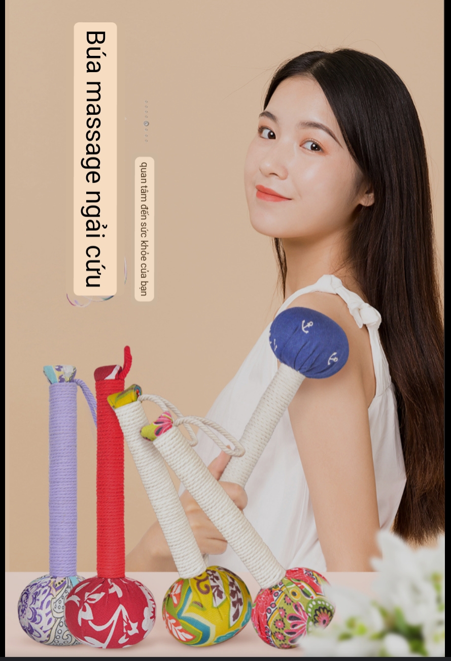 Búa gõ Ngải Cứu Massage đấm Lưng Vai Chăm Sóc Sức Khỏe. Cây đấm lưng ngải cứu trung hoa
