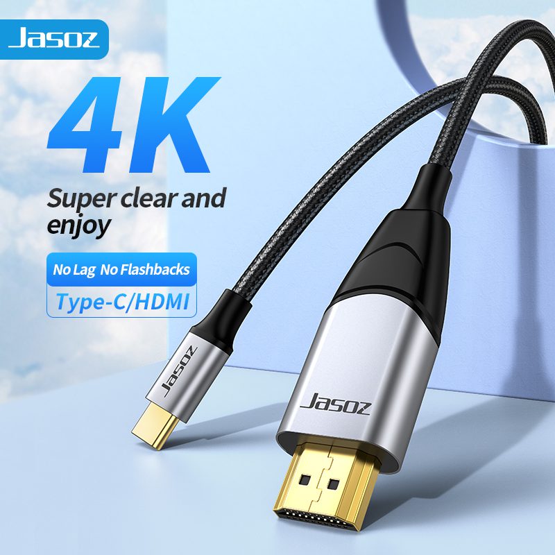 Dây chuyển đổi USB Type C sang HDMI dài 2M có chipset JASOZ T-H102 - Hàng Chính Hãng