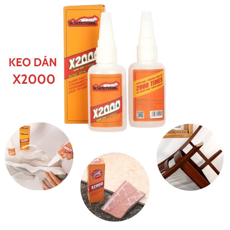 [HCM] [Hàng Loại 1] KeoX2000 Keo đa năng siêu dính X2000 dán được mọi vật liệu Keo dán gỗ, thủy tinh, kim loại, sắt, gốm sứ, nhựa