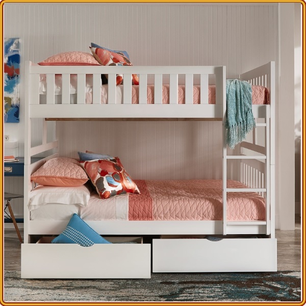 Giường Tầng Unit Có Hộc Kéo (1m2) (Nâu)