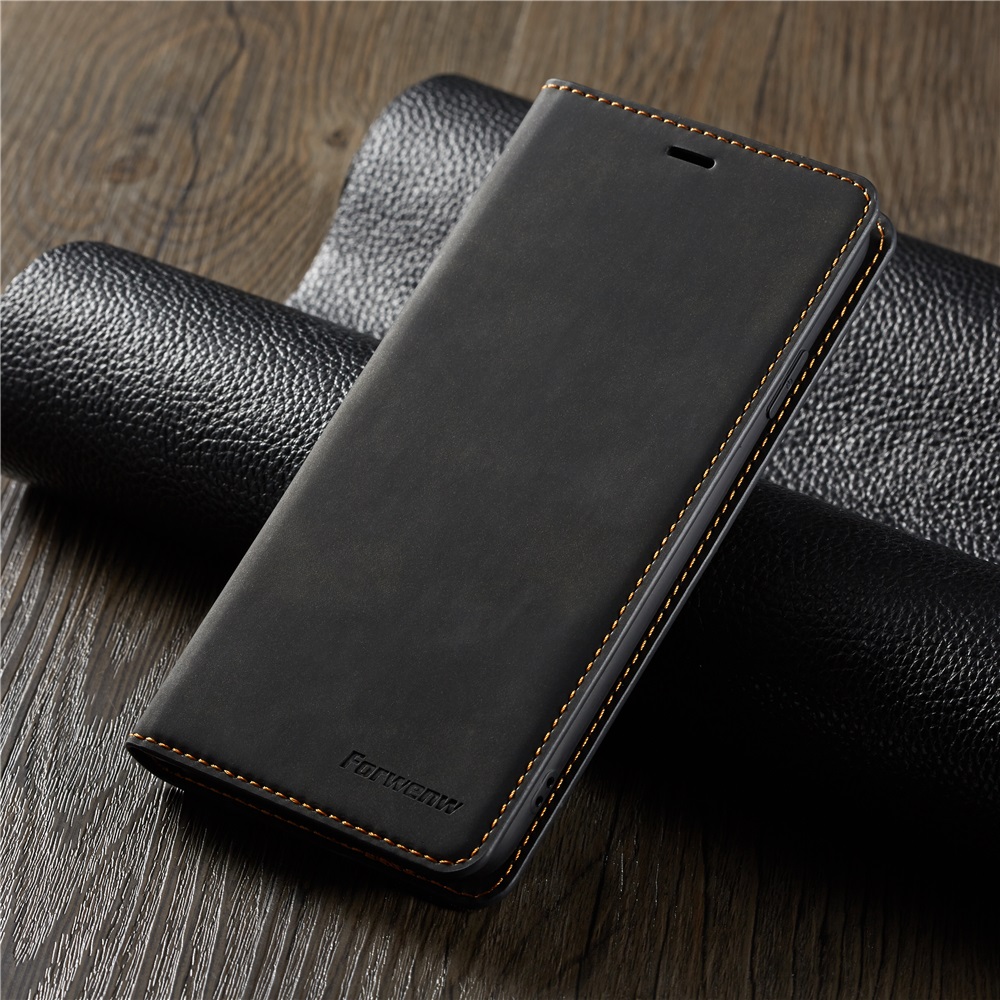 Bao da bò non dạng ví hãng Greencase dành cho iPhone X/Xs - Hàng nhập khẩu