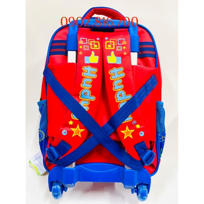 Ba lô cần kéo đi học cho bé trai tiểu học cấp 1 hình siêu nhân nhện Spiderman
