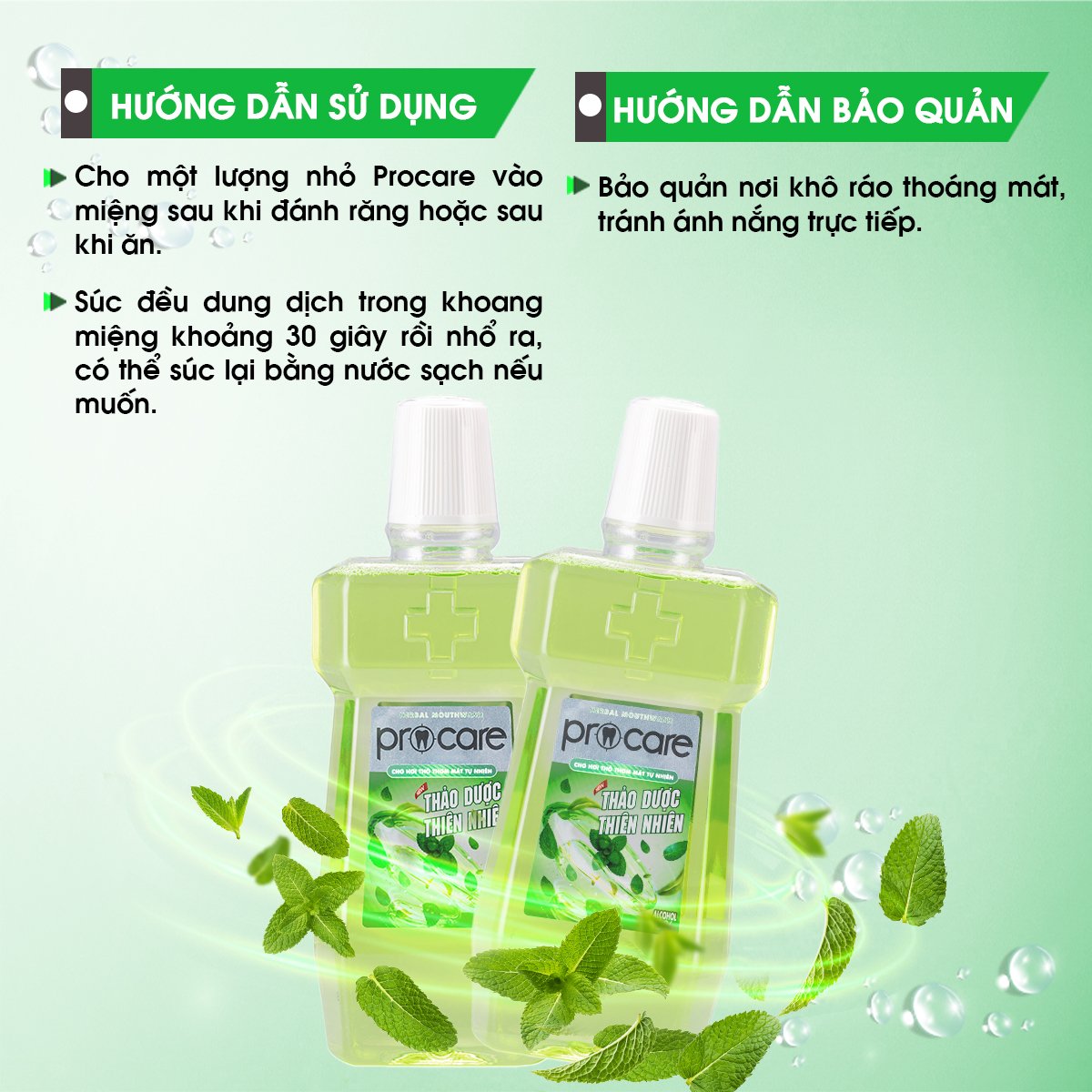 Nước súc miệng Procare thảo dược thiên nhiên (250ml)