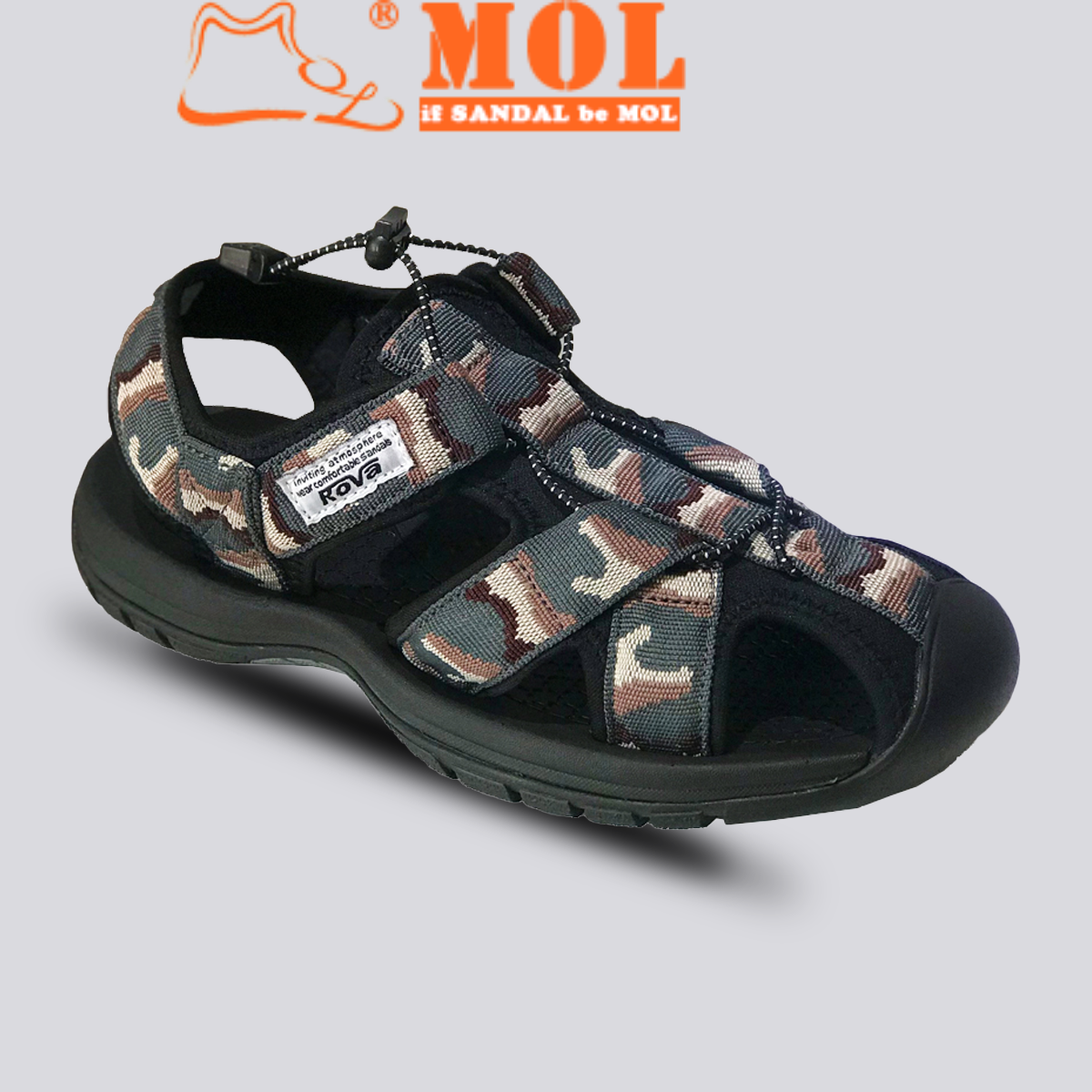 Giày Sandal Nam Bít Mũi Camo