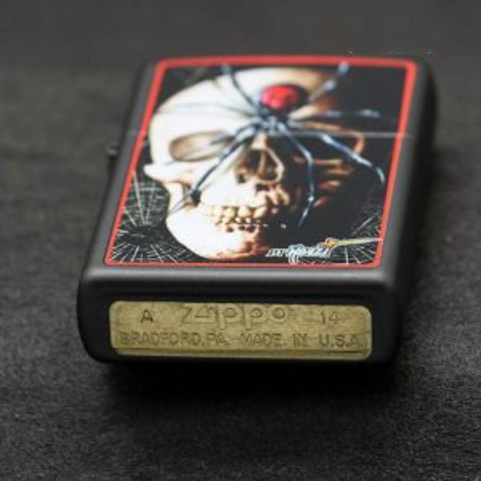 Bật Lửa Zippo Mazzi Spider And Skullblack Chính Hãng Usa