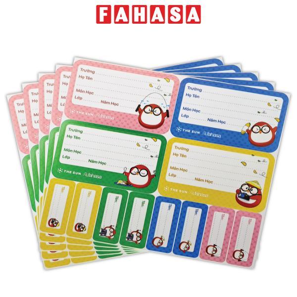 Nhãn Vở Việt Nam Trong Tôi Là 4 Ô Kèm Sticker - The Sun (20 Nhãn)
