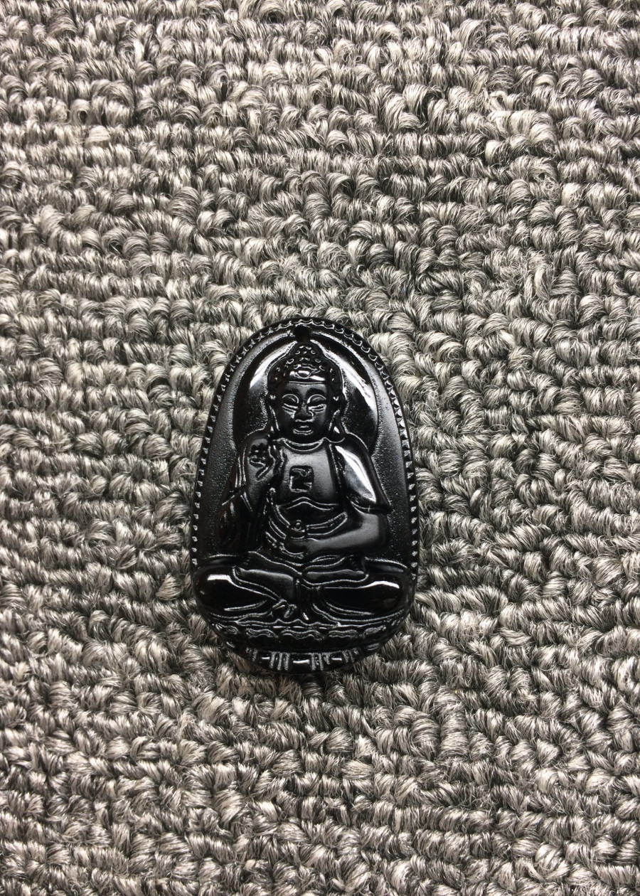 Phật Bản Mệnh A Di Đà Obsidian núi lửa