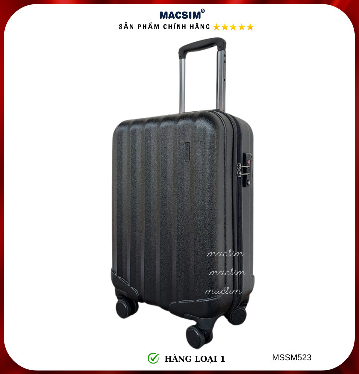 Vali cao cấp Macsim Smooire MSSM523 cỡ 20 inch màu đỏ - Hàng loại 1 màu đen, màu đỏ, màu gold