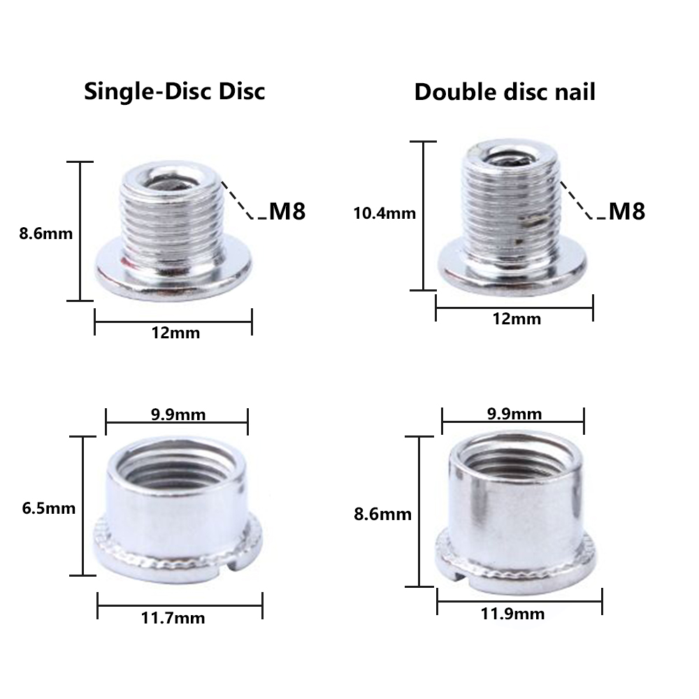 Cặp Bu Lông Ốc Vít Cho Xe Đạp Bằng Thép-Bạc