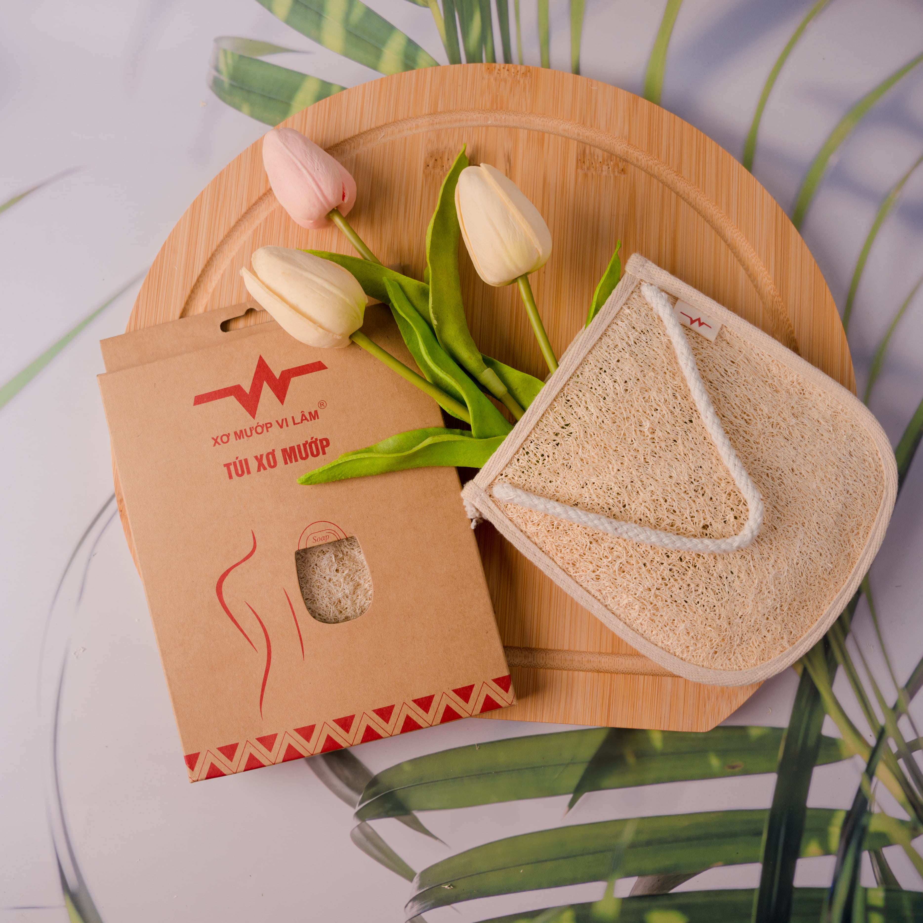 Túi Xà Phòng Xơ Mướp Vi Lâm Thiết Kế Độc Đáo, Massage Tự Nhiên Giúp Kích Thích Lưu Thông Máu, Tẩy Tế Bào Chết