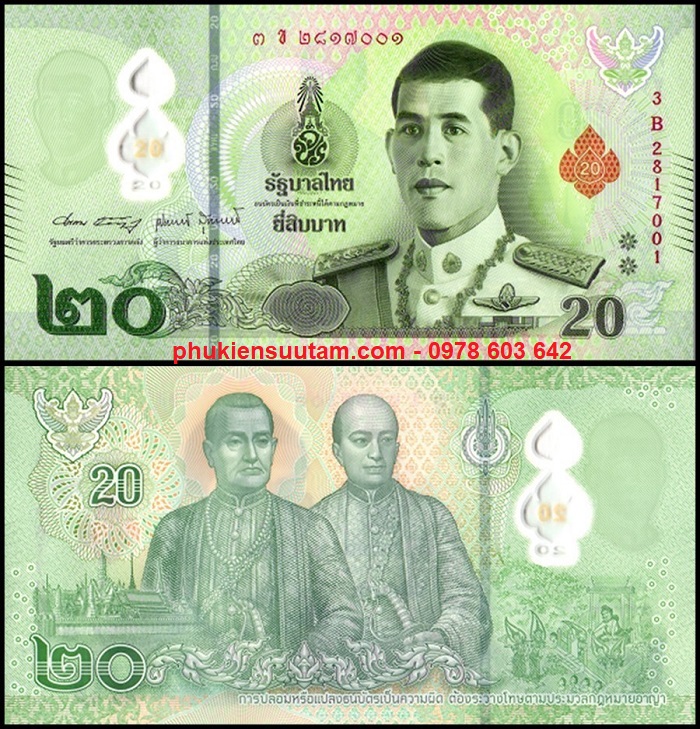 Tờ Châu Á - Thailand - Thái Lan 20 Ba 2022 Polymer UNC - Sưu tầm Độc Lạ tặng kèm phơi nilon - SP005606