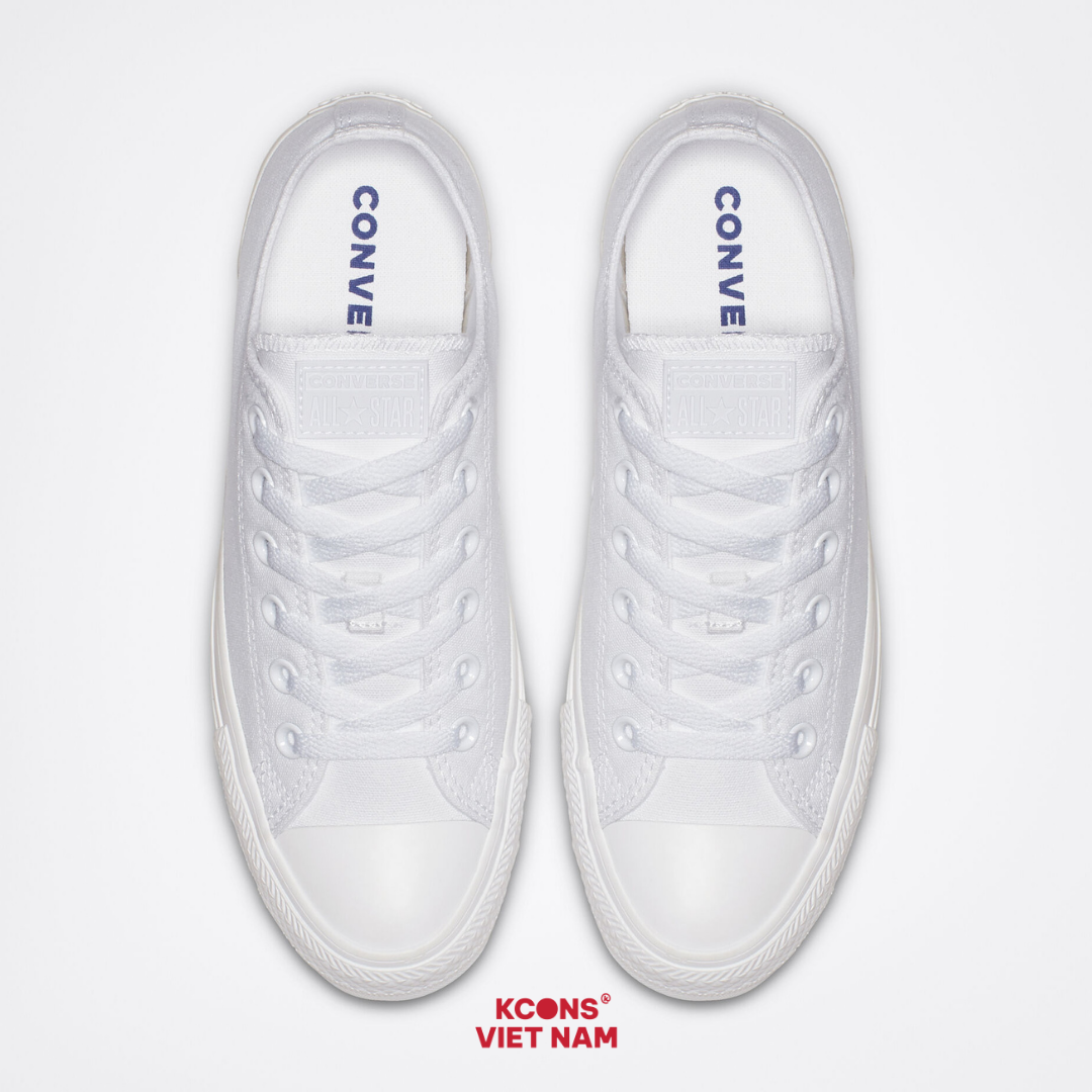 Chuck Classic Mono All White | Giày Converse Thể Thao Full Màu Trắng Vải 1U647