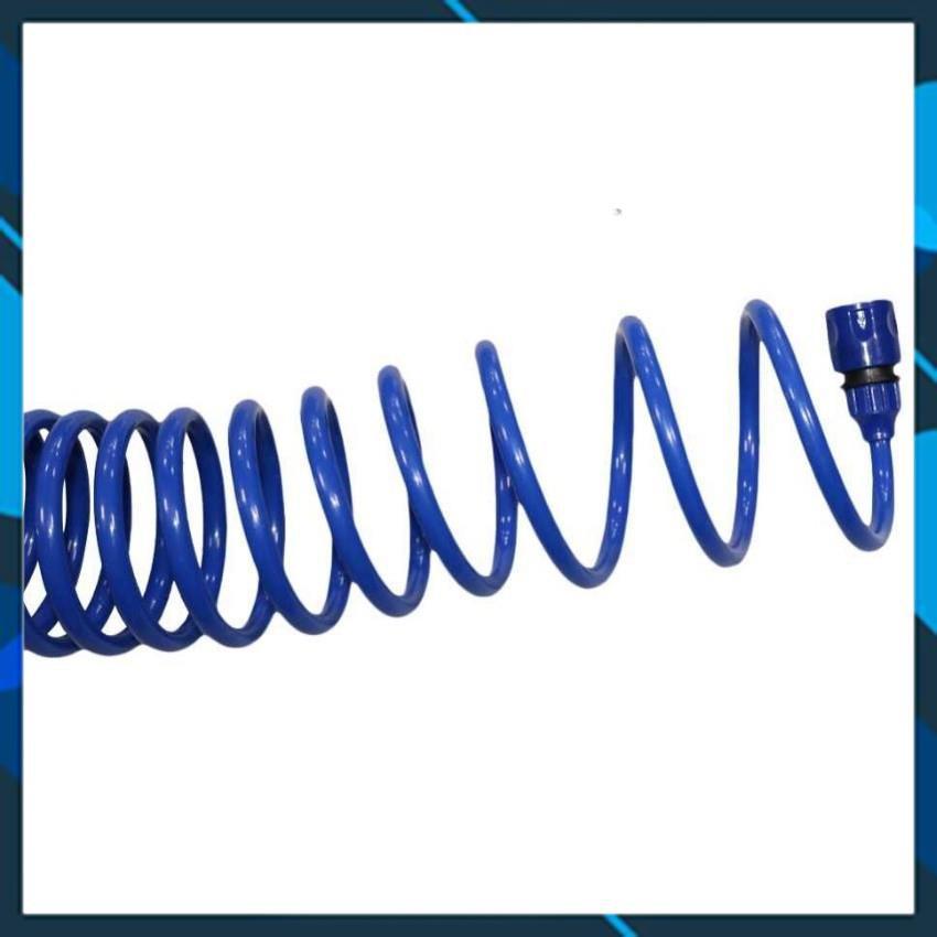 Bộ vòi xịt nước tưới cây đa năng tăng áp lực nước kèm dây tưới dạng lò xo co dãn 587814 loại 10m