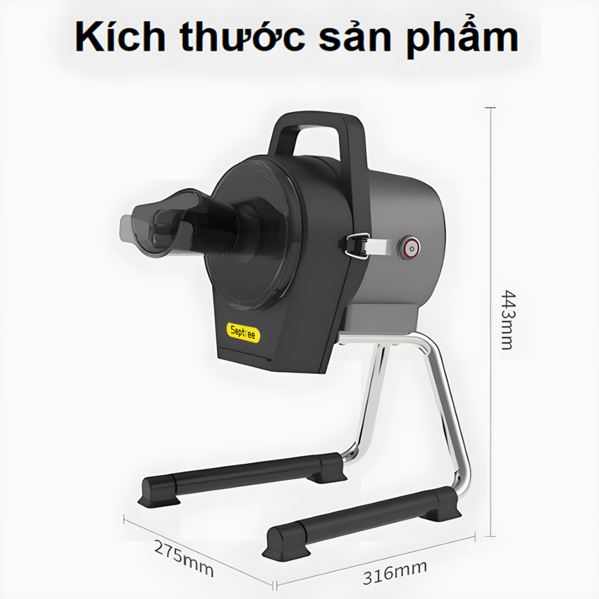 Máy thái lát, thái sợi hành lá, tỏi, ớt và rau củ quả dùng cho quán ăn, nhà hàng thương hiệu Mỹ cao cấp Septree GJ806 công suất 850W - Hàng nhập khẩu