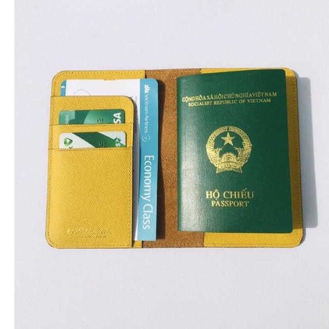 (da bò thật )ví đựng hộ chiếu -Lucaster -nhập khẩu -thời trang -phong cách LU-001 -BH 12tháng