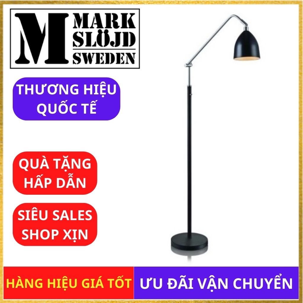 Hình ảnh Đèn cây đứng, đèn sàn, đèn trang trí phòng khách, đèn ngủ Markslojd Fredrikshamn, màu đen, hàng chính hãng