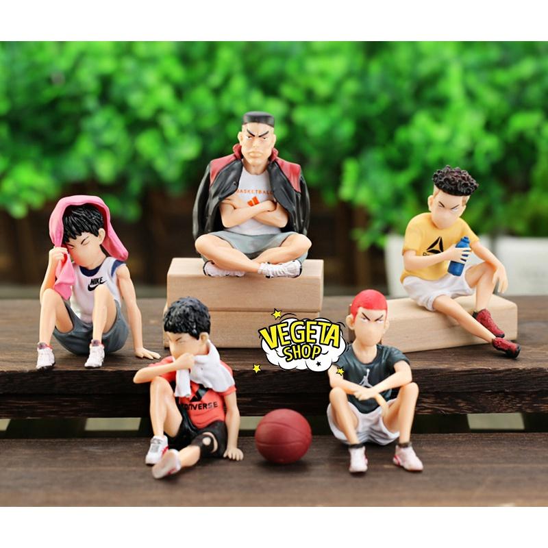 Mô hình Slam Dunk - Bóng rổ Slam Dunk - Trường Shohoku - Hanamichi Rukawa Akagi Mitsui Ryota - Cao khoảng 9cm