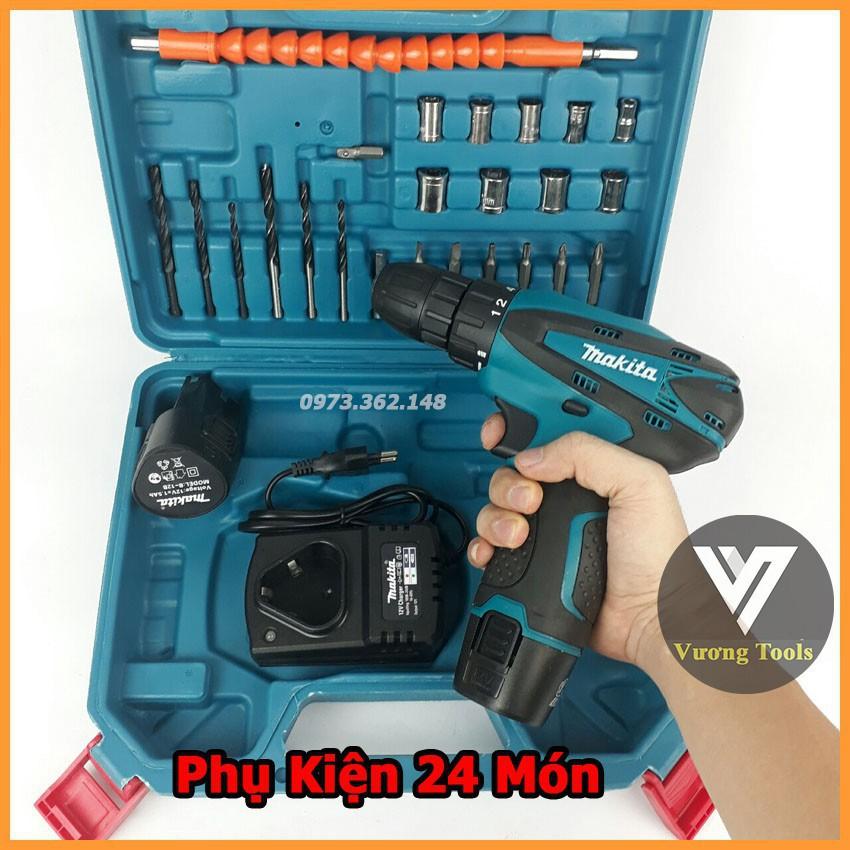 Khoan Pin Bắn Vít Makita 12V, Kèm bộ Phụ Kiện 27 món