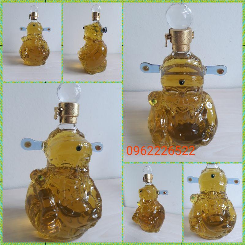 Bình đựng ruou thủy tinh hình ông thần tài 1000ml