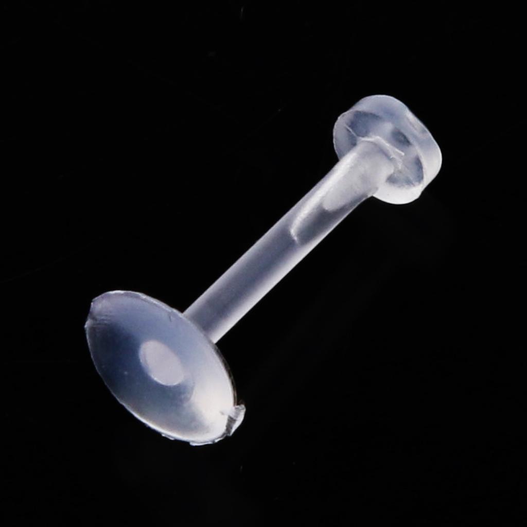 3x10Pcs Transparent White Nose Stud Barbell Lip Tongue Navel Piercing Jewelry