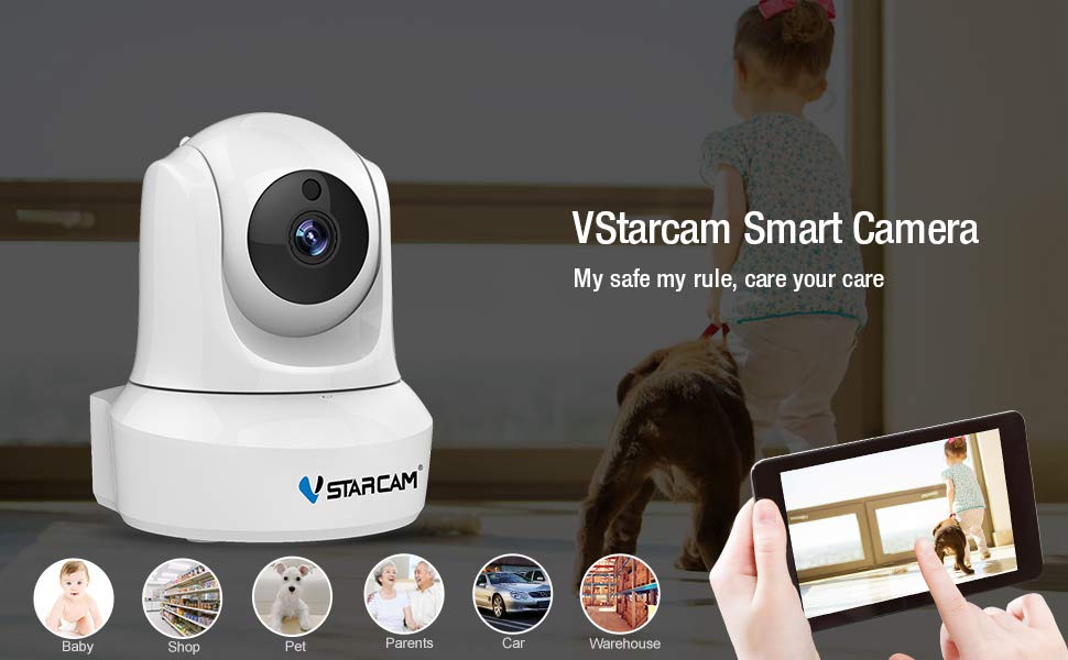 Combo Camera Wifi IP C29s 2.0 FHD 1080p Vstarcam , Camera không dây trong nhà (Trắng Bạch Tuyết ) , Kèm thẻ nhớ 128GB A1 4K Lexar - Hàng chính hãng