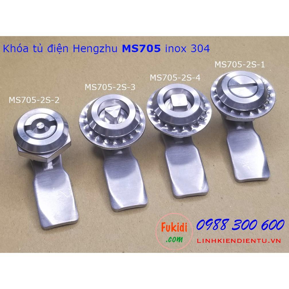 Khóa tủ điện Hengzhu MS705-2S-x inox 304, phi 22mm, MS705-2S-1, MS705-2S-2, MS705-2S-3, MS705-2S-4