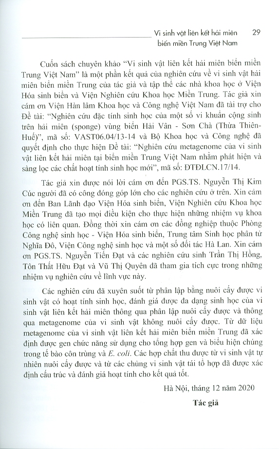 Vi Sinh Vật Liên Kết Hải Miên Biển Miền Trung Việt Nam