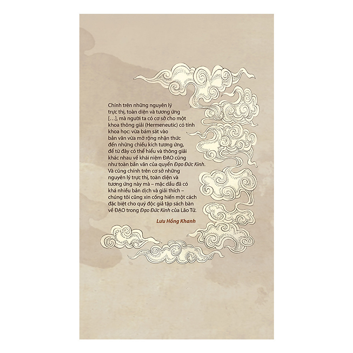 Lão Tử Đạo Đức Kinh - Bản Thể Hiện Tượng Siêu Việt Của Đạo - Lưu Hồng Khanh - (bìa mềm) - (giấy thô, vàng viền nhẹ, cân nhắc khi mua)