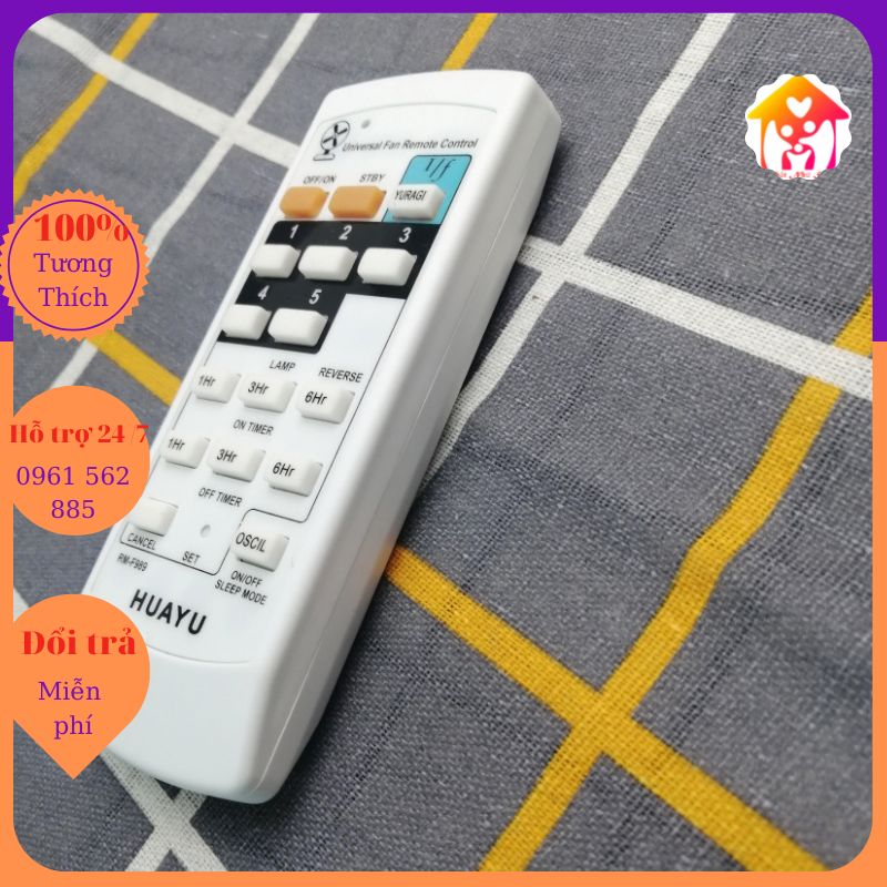 Điều Khiển Quạt Cây Và Treo Tường Đa Năng RM-F989-Remote Đa Năng Dùng Cho Tất Cả Quạt Cây Và Treo Tường