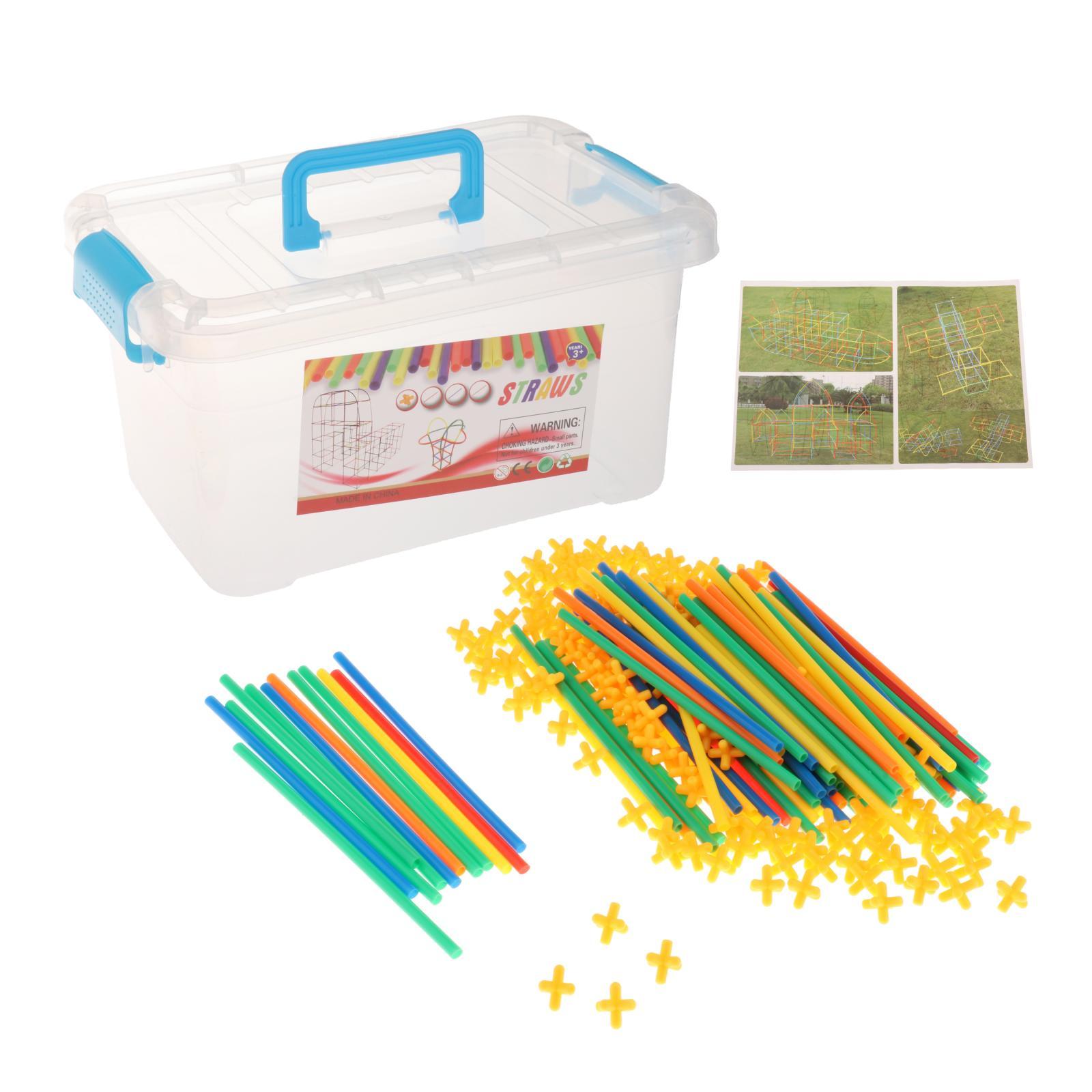 Fort Building Kit Construction Tunnel DIY Toys With Rods & Spheres