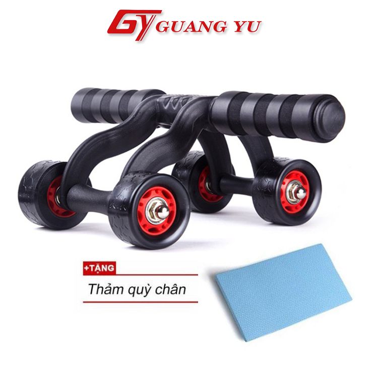 Con lăn tập cơ bụng 4 bánh Guang Yu cải tiến mới, dụng cụ tập cơ bụng tại nhà